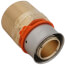 1" PEX Press x 1" Male Adapter w/ Attached Sleeve (Zero Lead Bronze)