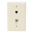 Midsize Telephone/video Wall Jack, 6p4c X F (Light Almond)