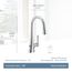 Kurv 1 Handle Pulldown Kitchen Faucet, 1.5 GPM, 9126EWC (Chrome)