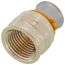 1/2" PEX Press x 1/2" Female Adapter w/ Attached Sleeve (Zero Lead Bronze)