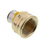 1/2" PEX Press x 3/4" Female Adapter w/ Attached Sleeve (Zero Lead Bronze)