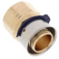 3/4" PEX Press x 1/2" Female Adapter w/ Attached Sleeve (Zero Lead Bronze)