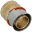 1" PEX Press x 3/4" Female Adapter w/ Attached Sleeve (Zero Lead Bronze)