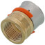 1" PEX Press x 3/4" Female Adapter w/ Attached Sleeve (Zero Lead Bronze)