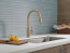 Trinsic Single Handle Pull-Down Kitchen Faucet (Champagne Bronze), 9159-CZ-DST