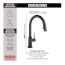 Trinsic Single Handle Pull-Down Kitchen Faucet w/ Touch2O Technology (Matte Black), 9159T-BL-DST