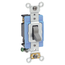 15A, 120/277V Toggle Double-pole AC Quiet Switch, Extra Heavy Duty Spec Grade, Self Grounding, Back & Side Wired (Gray)