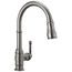 Broderick Single Handle Pull-Down Kitchen Faucet, 1.8 GPM (Black Stainless), 9190-KS-DST