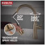 Cassidy Single Handle Pulldown Kitchen Faucet (Lumicoat Champagne Bronze), 9197-CZ-PR-DST