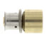 3/8" PEX Press x 1/2" Copper Pipe Adapter w/ Attached Sleeve (Lead Free Bronze)