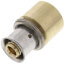 3/8" PEX Press x 1/2" Copper Pipe Adapter w/ Attached Sleeve (Lead Free Bronze)