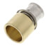 3/8" PEX Press x 1/2" Copper Pipe Adapter w/ Attached Sleeve (Lead Free Bronze)