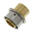 3/4" PEX Press x 1/2" Copper Pipe Adapter w/ Attached Sleeve (Lead Free Bronze)