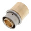 3/4" PEX Press Copper Pipe Adapter w/ Attached Sleeve (Lead Free Bronze)