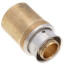 3/4" PEX Press x 1" Copper Pipe Adapter w/ Attached Sleeve (Lead Free Bronze)