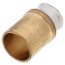 3/4" PEX Press x 1" Copper Pipe Adapter w/ Attached Sleeve (Lead Free Bronze)