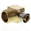 1/2" PEX Press x 3/4" Male 90° Elbow w/ Attached Sleeve (Zero Lead Bronze)