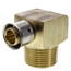 1/2" PEX Press x 3/4" Male 90° Elbow w/ Attached Sleeve (Zero Lead Bronze)