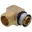 3/4" PEX Press x 3/4" Male 90° Elbow w/ Attached Sleeve (Zero Lead Bronze)