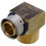 3/4" PEX Press x 3/4" Male 90° Elbow w/ Attached Sleeve (Zero Lead Bronze)