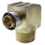 3/4" PEX Press x 1" Male 90° Elbow w/ Attached Sleeve (Zero Lead Bronze)