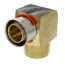 1" PEX Press x 1" Male 90° Elbow w/ Attached Sleeve (Lead Free)