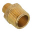 1/2" x 1/4" MIP Brass Reducing Barstock Hex Nipple (Lead Free)
