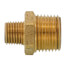 1/2" x 1/4" MIP Brass Reducing Barstock Hex Nipple (Lead Free)