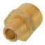 1/2" x 1/4" MIP Brass Reducing Barstock Hex Nipple (Lead Free)