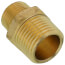 1/2" x 3/8" MIP Brass Reducing Barstock Hex Nipple (Lead Free)