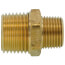 1/2" x 3/8" MIP Brass Reducing Barstock Hex Nipple (Lead Free)