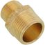 3/4" x 1/2" MIP Brass Reducing Barstock Hex Nipple (Lead Free)