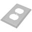 1-Gang Duplex Receptacle Wall Plate, Standard Size, Stainless Steel - Silver
