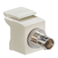 Quickport, ST Fiber Optic Adapter, Sm, Zirconia Sleeve (Ivory)