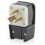 Industrial Grade Angle Plug, 3P, 30A, NEMA 10-30P - Black (125/250V)