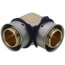 3/4" PEX Press 90° Elbow w/ Attached Sleeve (Zero Lead Bronze)
