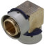 3/4" PEX Press 90° Elbow w/ Attached Sleeve (Zero Lead Bronze)