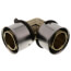 1-1/4" PEX Press 90° Elbow w/ Attached Sleeve (Zero Lead Bronze)
