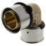 1-1/4" PEX Press 90° Elbow w/ Attached Sleeve (Zero Lead Bronze)