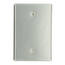 1-Gang Blank Device Wallplate, Oversized, Non-magnetic Stainless Steel