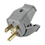 15A, 125V NEMA 5-15p 2-pole, 3-wire Grounding Replacement Plug, Clamptite Hinged Design, Thermoplastic (Gray)