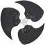 25.5" 3-Blade CCW Fan w/ 1/2" Bore (20°), 93M97