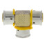 1/2" PEX Press Tee w/ Attached Sleeve (Zero Lead Bronze)