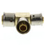 Zero Lead Bronze 1/2" x 3/8" x 3/8" PEX Press Reducing Tee w/ Attached Sleeve