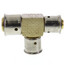 Zero Lead Bronze 1/2" x 3/8" x 3/8" PEX Press Reducing Tee w/ Attached Sleeve
