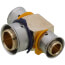 1/2" x 1/2" x 3/4" PEX Press Reducing Tee w/ Attached Sleeve (Zero Lead Bronze)