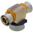 1/2" x 1/2" x 3/4" PEX Press Reducing Tee w/ Attached Sleeve (Zero Lead Bronze)