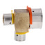 1" x 1/2" x 1/2" PEX Press Reducing Tee w/ Attached Sleeve (Zero Lead Bronze)