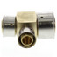 1" x 3/4" x 1/2" PEX Press Reducing Tee w/ Attached Sleeve (Zero Lead Bronze)