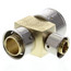 1" x 3/4" x 1/2" PEX Press Reducing Tee w/ Attached Sleeve (Zero Lead Bronze)